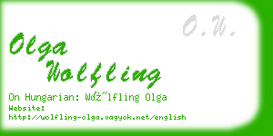 olga wolfling business card